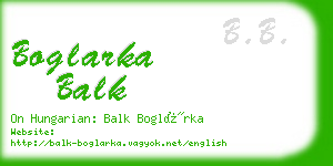 boglarka balk business card